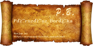Pórszász Boróka névjegykártya